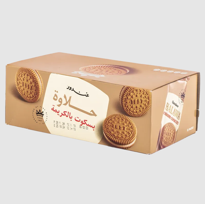 Gandour Biscuits cream cookies Halawa 12x38gr